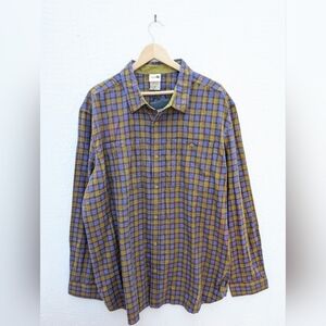 NWT The North Face Arroyo Flannel Button Down Shirt Green Blue Men's Size XXL